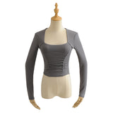Women T-Shirt Long-Sleeved T-shirt Women's Autumn Slimming Top
