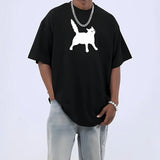 scratch cat pixel print  cotton short sleeve
