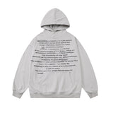 Men Hoodie English Letters Printed Hoodie Washed Old Men Loose Autumn Winter Coat