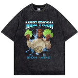 Mike Tyson T-Shirt Vintage Character Print Loose T-Shirt