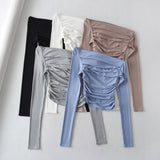 Women T-Shirt Long-Sleeved T-shirt Top for Girls