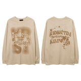 Men Long Sleeve Shirt Letter Printing Couple's Tops Street Casual Long Sleeve T-shirt Men and Women