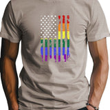 Gay Day Rainbow pure cotton men's Tshirt comfort