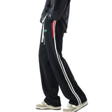 Men Sweatpants Striped Color Matching Pants Spring Fashion Brand Straight Loose Casual