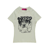 Women T-shirt Printed Short-Sleeved T-shirt Women's Summer round Neck Slim Fit