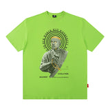 Men's T Shirt Printed Short-Sleeved T-shirt Men's and Women's Loose round Neck