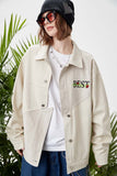 Unisex Jacket Autumn Stitching Affixed Cloth Embroidered Jacket Women's Clothing