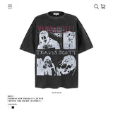 American vintage street T-shirt loose cotton men's vintage
