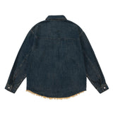 Men Denim Jacket Spring and Autumn Denim Jacket Men's Personality Shirt Jacket