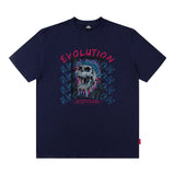 Men T Shirt Skull Graffiti Printing Short Sleeve T-shirt