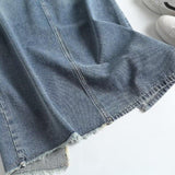 Women Skirt Autumn Denim Skirt Mid-Length Hip Skirt