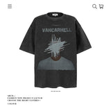 American vintage street T-shirt pure cotton men's and women's summer loose
