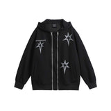 Unisex Jacket Autumn Two-Tone Zipper Casual Sweater