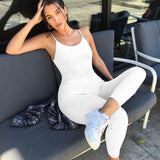 Women Jumpsuit Sleeveless Jumpsuit Tight Yoga One-Piece Trousers