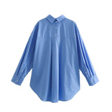 Women T-Shirt Loose Boyfriend Style White Shirt Vintage Sun Protection Long Sleeve
