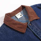 Men Long Sleeved T Shirt XINGX Embroidered Denim Shirt Men Fashion Brands Loose Pockets Long Sleeve Shirt Coat