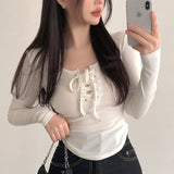 Women Long Sleeve Shirt Waist-Controlled Top Women's Spring