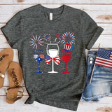 Women's Independence Day T Shirt round Neck Short Sleeve T-shirt Women's Top