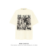 American vintage street T-shirt retro men loose