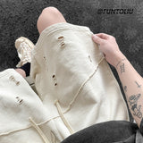 Men Sweatpants Ripped Leisure Shorts Men's Summer Fashion Brand Sports