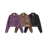 Unisex Sweater Autumn Ultra Short Denim Jacket