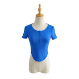 Women T-Shirt Short Sleeve Thread T-shirt Top