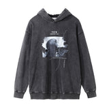 Men Hoodie Washed and Worn Hooded Sweater Men Loose Casual Long Sleeves