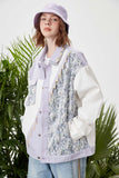 Unisex Jacket Autumn Lace Stitching Jacket Women's Clothing