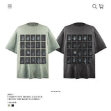 American vintage street T-shirt men's summer loose and old half-sleeved top