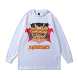 Men Long Sleeve Shirt Spring and Autumn Harajuku Anime Print Hip Hop Long Sleeve T-shirt Men and Women