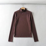 Women T-Shirt Bottoming Shirt Women's Spring Long-Sleeved T-shirt Top