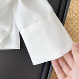 Women T-Shirt Autumn Korean Style Elegant Versatile Solid Color Top Shirt