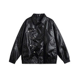 Unisex Jacket Autumn Fashion Casual Leather Clothing Jacket Women's Clothing