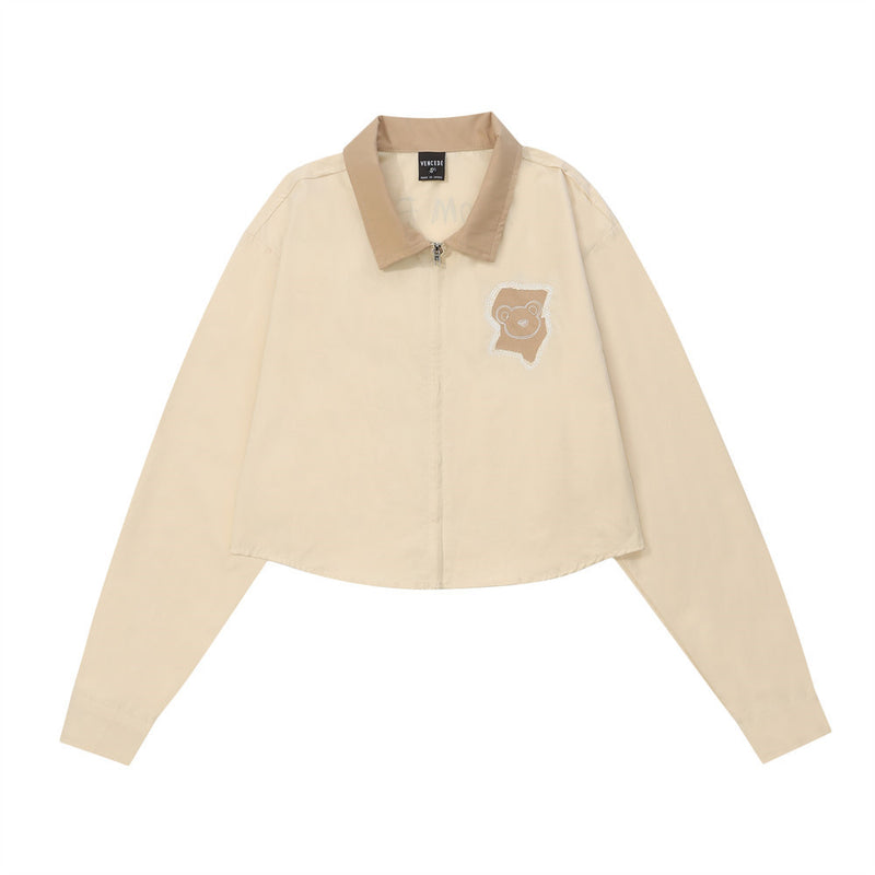 Women's Long Sleeve Shirt Printed Shirt Women's Autumn Loose Street Color Matching Long Sleeve