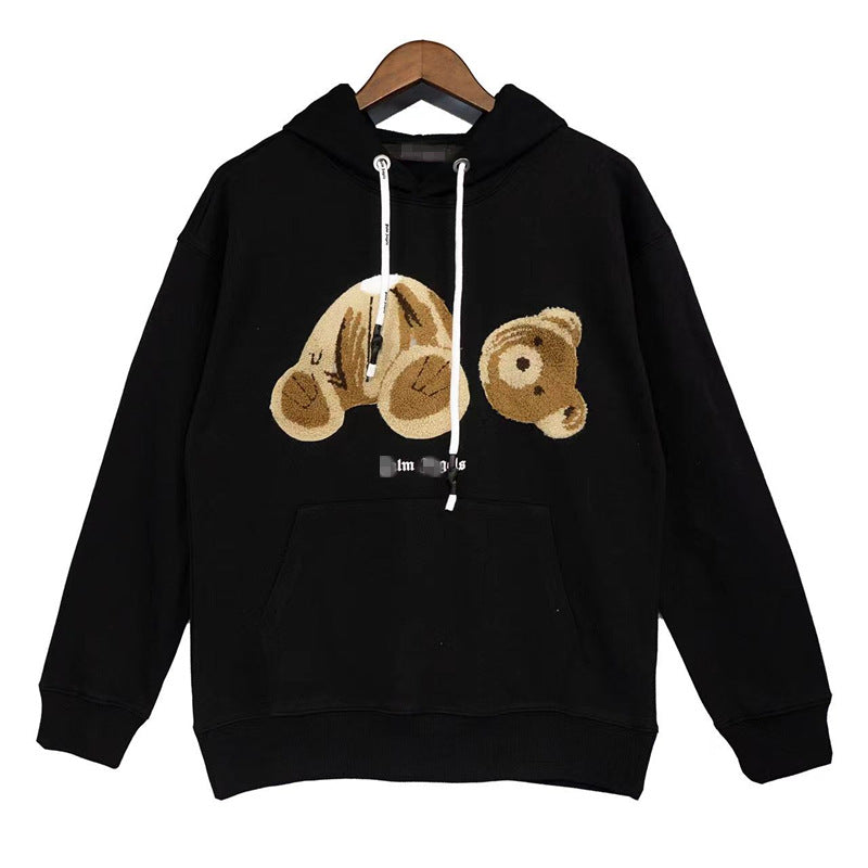 Palm Angle Hoodie Palm Angels Broken Bear Embroidered Hoodie Loose