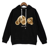 Palm Angle Hoodie Palm Angels Broken Bear Embroidered Hoodie Loose