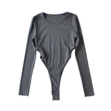 Women T-Shirt Long-Sleeved Jumpsuit Women's Autumn and Winter Slim T-shirt