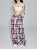 Unisex Jacket Autumn Fried Plaid Casual Trousers