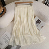 Women Skirt Women's Spring Summer Midi Dress A- line Skirt