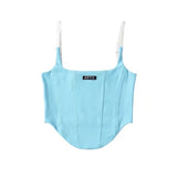 Women Camisole Elastic Curved Hem Backless Camisole