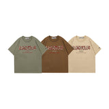 Men T Shirt Camouflage Print Distressed Short Sleeve T-shirt Male and Female Trendy Brand Couple