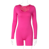 Women Jumpsuit Women's Fashion Solid Color Sports Long Sleeve Jumpsuit