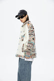 Unisex Jacket Autumn Ethnic Style Splicing Coat Women's Clothing