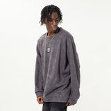Men Hoodie Simple Embroidered Letter Crew Neck Sweatshirt