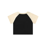 Women T-shirt Patchwork Short-Sleeved T-shirt Girls' Tops Casual Summer
