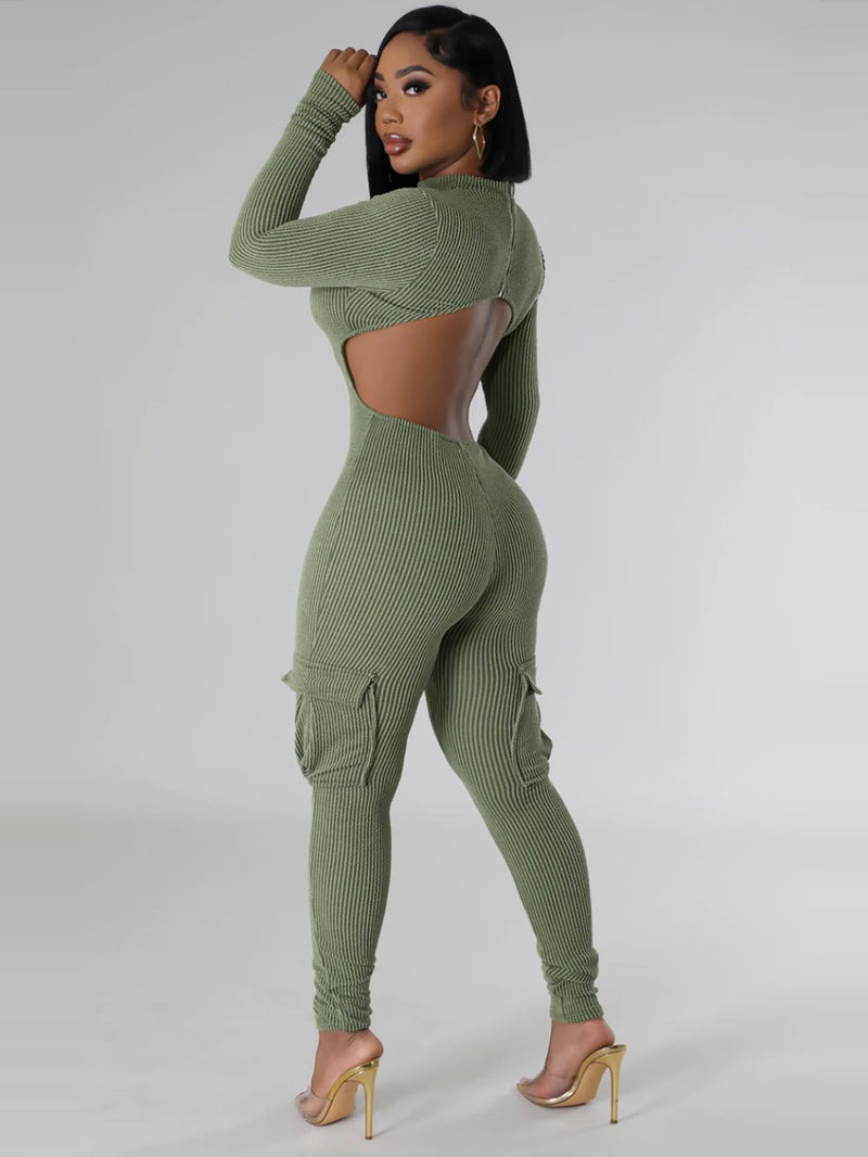 Women Jumpsuit Long Sleeve Casual Autumn and Winter Rompers Jumpsuit