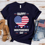 Women's Independence Day T Shirt round Neck Short Sleeve T-shirt Women's Top