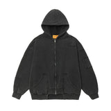 Men Hoodie Washed and Worn Hooded Jacket Men's Autumn and Winter