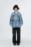 Unisex Jacket Autumn Cross Removable Washable Denim Coat Women's Clothing