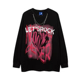 Men Long Sleeve Shirt Solid Color Distressed Bottoming Long Sleeve T-shirt Men's Loose All-Matching